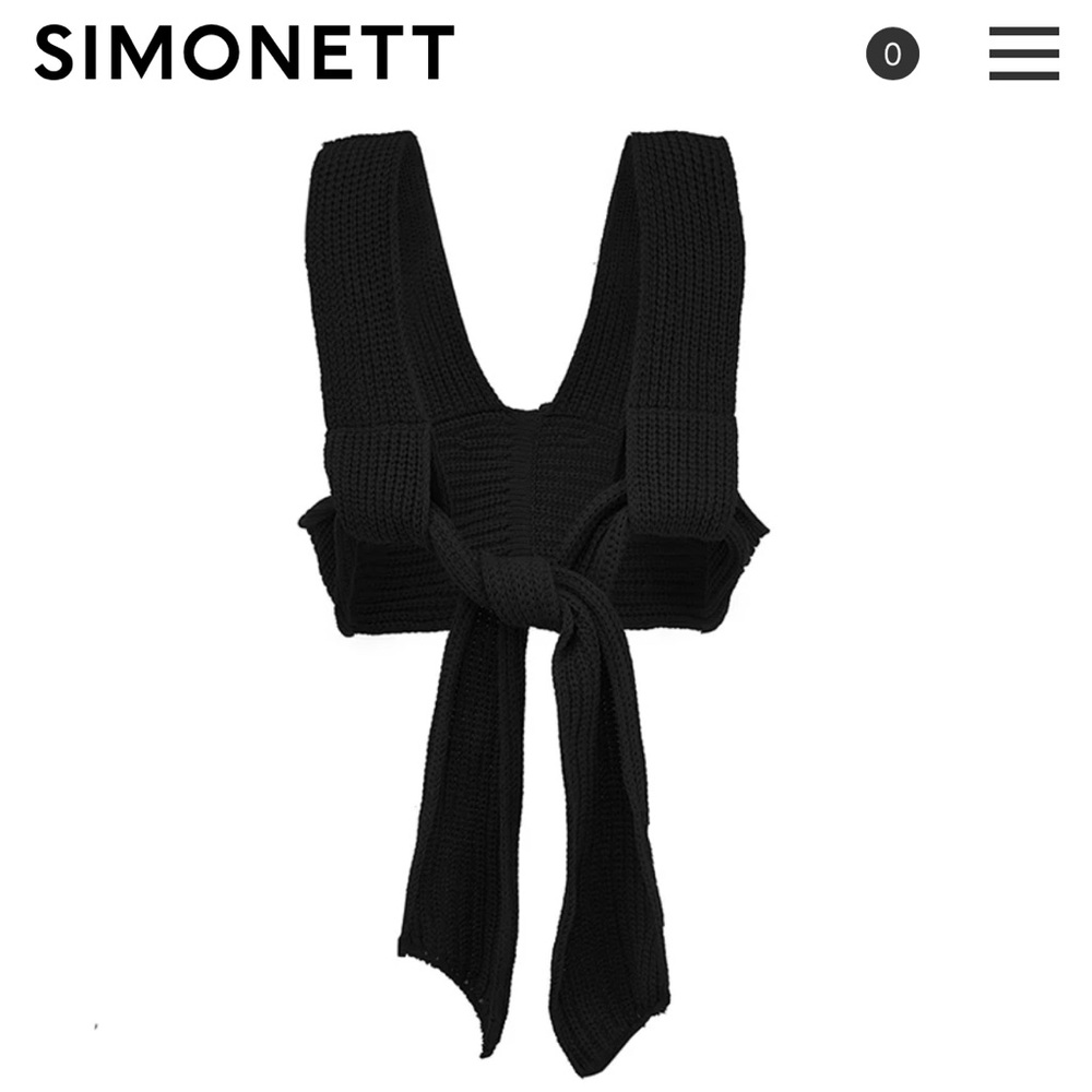 SIMONETT Spring Nanu Knit Top - Black / M/L